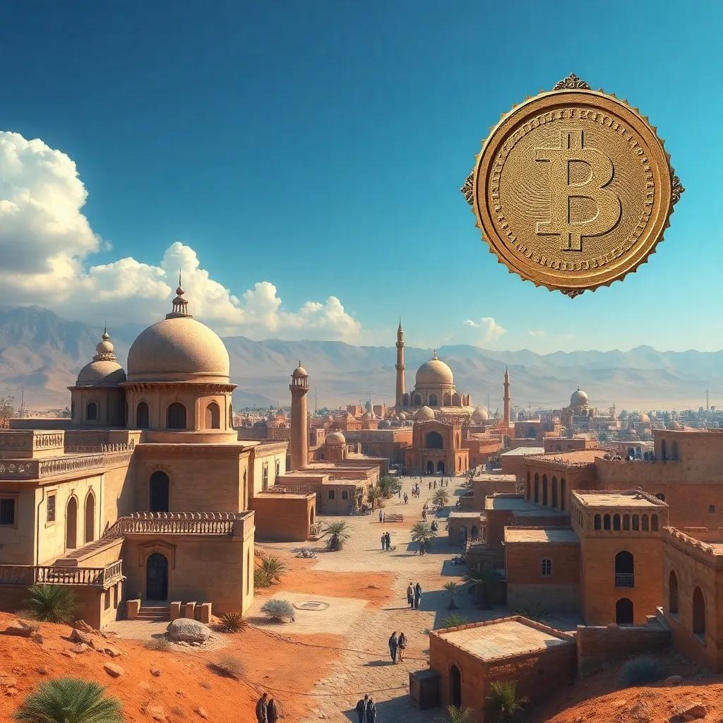 A picturesque view of Raed describing reduced human interaction, with symbols of money and trust, conveying a serious tone, detailed and colorful art, engaging