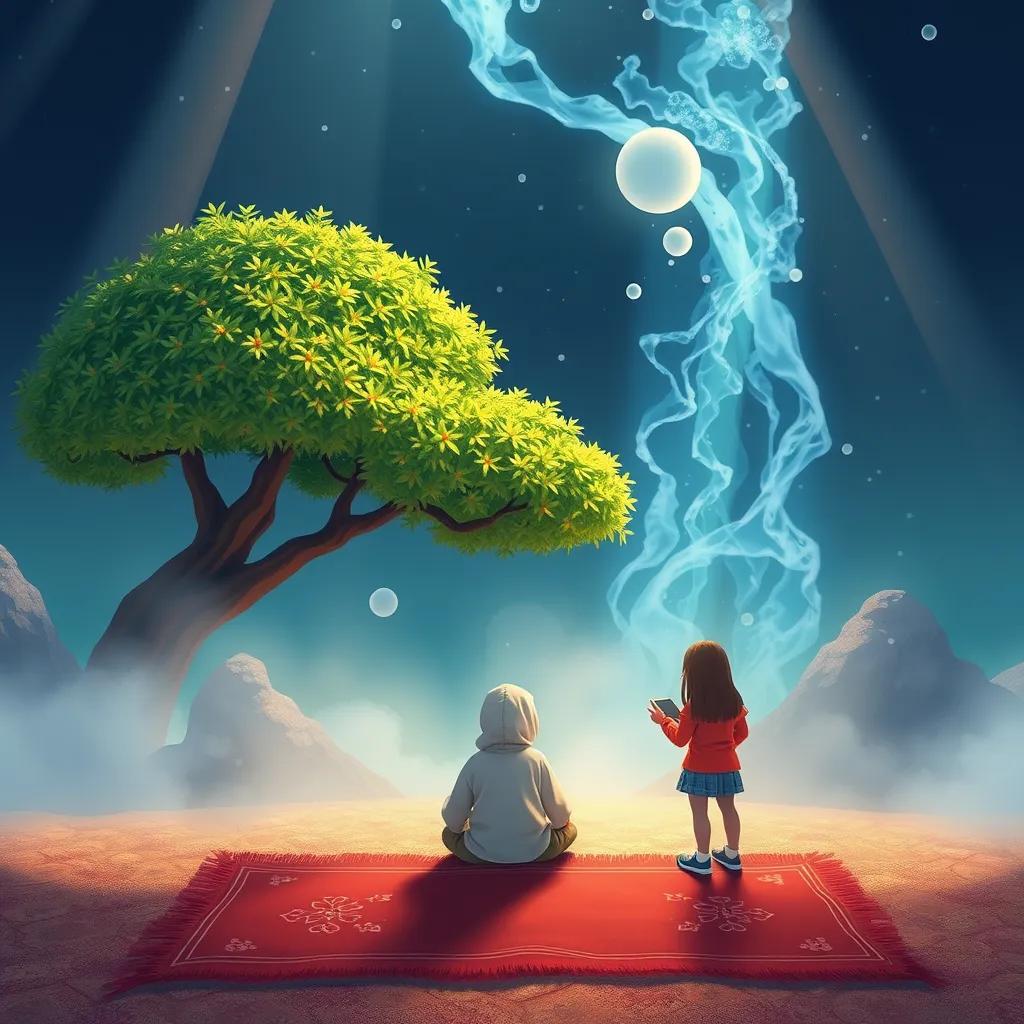 طفل صغير، علي، مع أصدقائه في الروضة، يساعد صديقه الذي سقط، بأجواء لطيفة، فن رقمي، ألوان دافئة، من زاوية قريبة، جودة جميلة