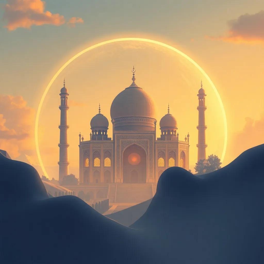 أميرة ليلى، بوجهها المشرق، تتجول في قرية صغيرة، تحيط بها الناس، تعبيرات متنوعة، ملابس تقليدية، رسم توضيحي، دافئ ومشجع، مشهد حيوي