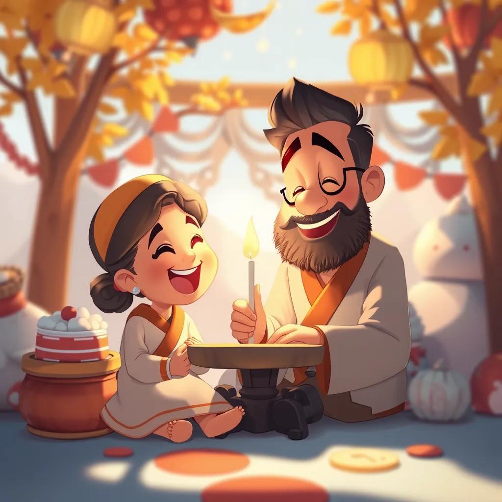 علي يتحدث مع حسن، وكلاهما يظهران علامات التفاهم والاعتذار، بجانبهم كريم يبتسم، بالألوان المشرقة، ضوء لطيف, detailed art, joyous atmosphere