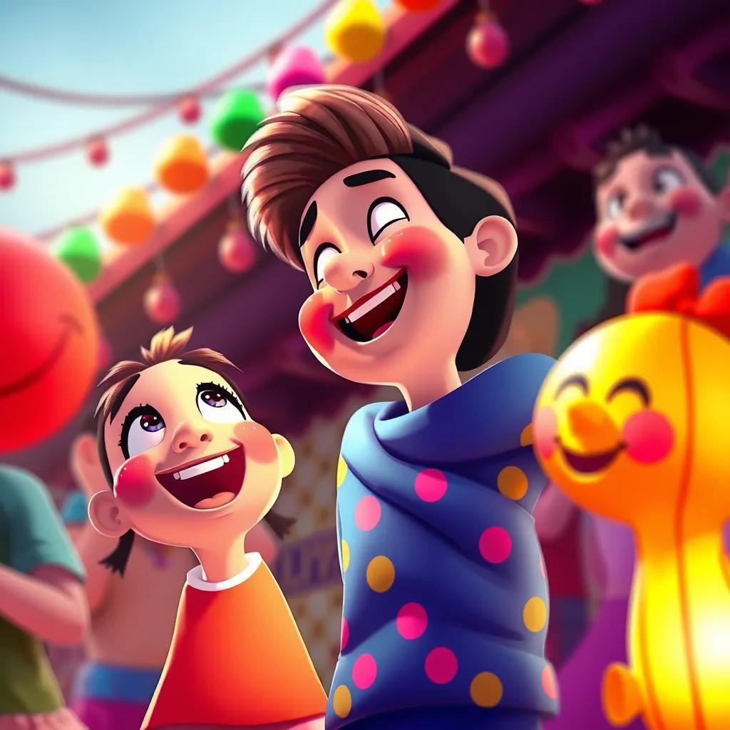 علي وحسن وكريم يلعبون معًا في الحديقة بعد التصالح، الجو مشمس ومليء بالزهور, colorful and vibrant digital art, joyful scene