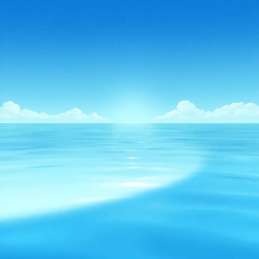 A calm and soothing blue spot, like a gentle sea breeze, depicting ocean tales and love, illustration, tranquil, cool colors, comforting