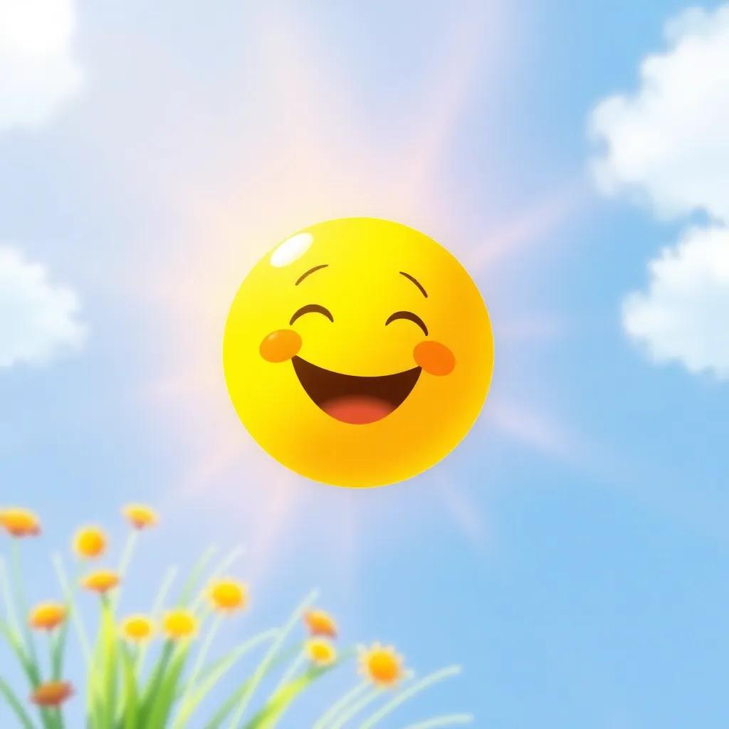 A bright and cheerful yellow spot, resembling morning sunshine, singing songs of joy, digital painting, radiant, cheerful colors, uplifting