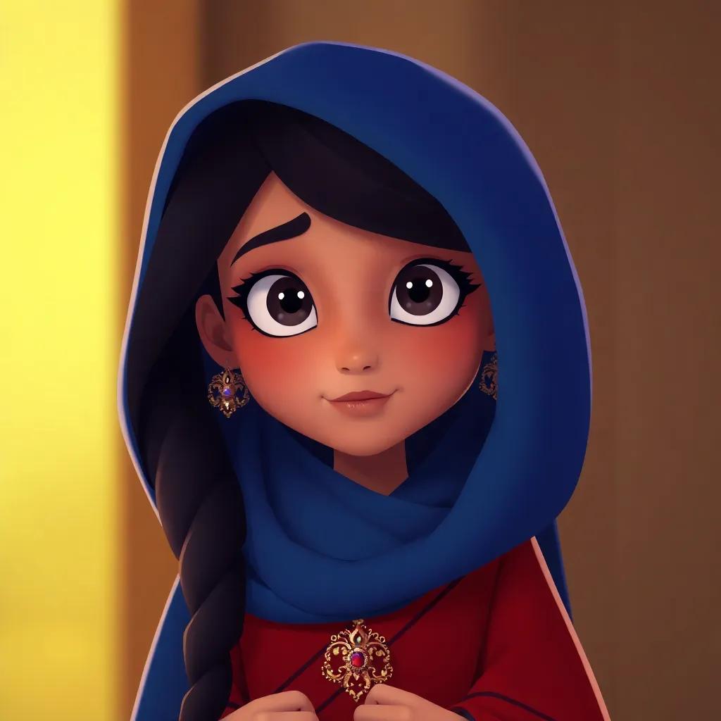 سارة، فتاة صغيرة، مع شعر بني قصير، ترتدي ثوبًا ملونًا بألوان قوس قزح، ترقص في الشارع، الناس من حولها يتجهون نحوها مبتسمين، أسلوب كرتوني، ألوان مبهجة، أجواء فاتحة، جودة عالية