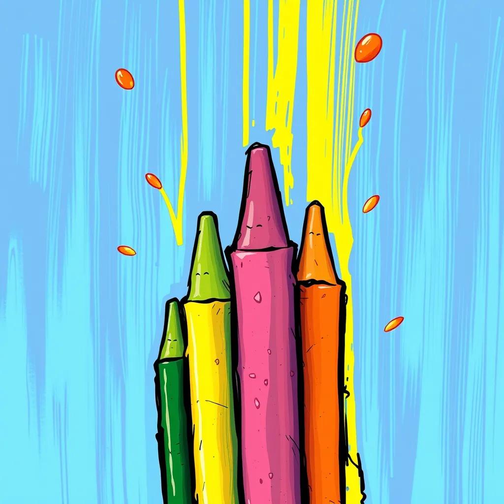 سامي يجلس في مكتبه ويكتب قصة جديدة، لديه ابتسامة عريضة، مجموعة من الأوراق والط crayons حوله، البيئة هادئة وملهمة، رسم جميل، جودة عالية