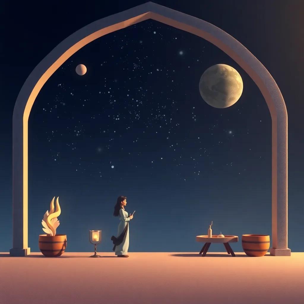 حاتم الطائي، رجل عربي، شجاع وكرم، يقدم الطعام لضيف متعب، طرفا الخيمة تنحني في الرياح، ضوء دافئ يملأ المكان، فن رقمي، ألوان زاهية، مشهد مفعم بالحيوية، جودة عالية