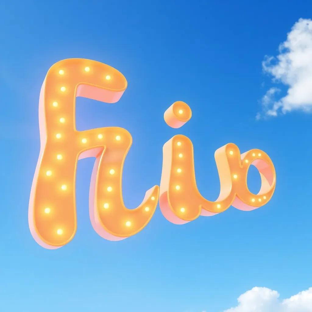A bright letter 'ف' with wavy lines, creating new words with letter 'ب' and 'ن' under a clear blue sky, magical feel, whimsical art, colorful, high quality
