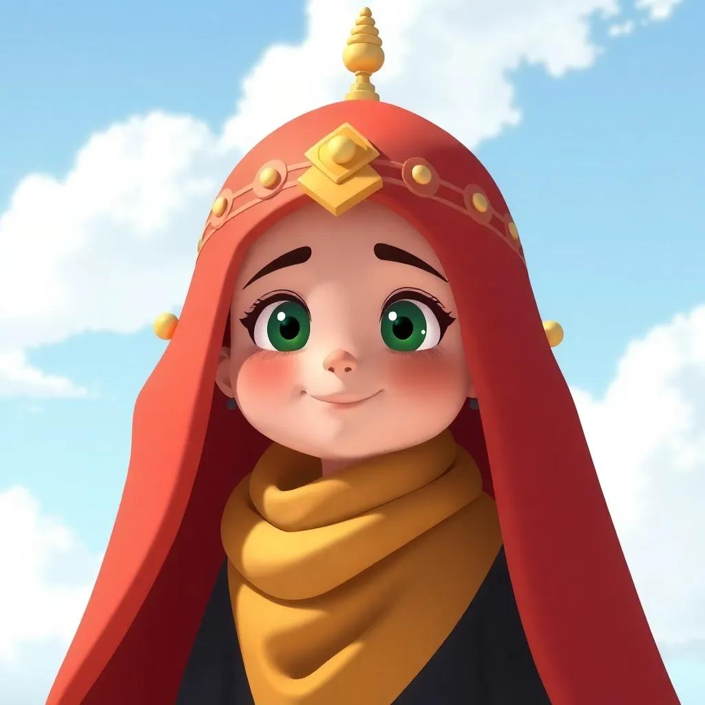 سندباد خارج تحت ضوء القمر الساطع، يجلس مع أصدقائه، يتحدثون عن مغامراتهم، أجواء حالمة، تباين الألوان، تفاصيل دقيقة، جو هادئ وجودة عالية