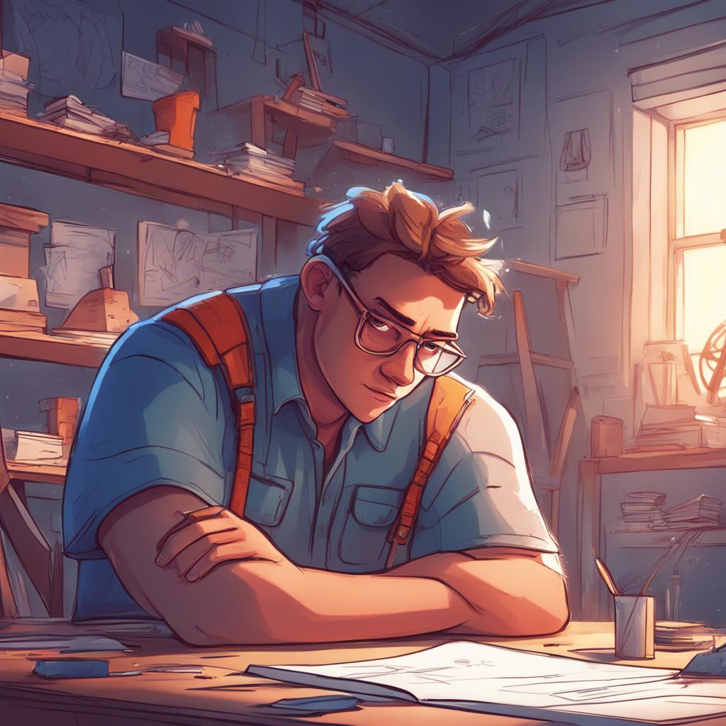 Sami dreaming of building his own future building, with sketches and bright ideas around him, looking determined and inspired, digital art, bright and motivational, high quality