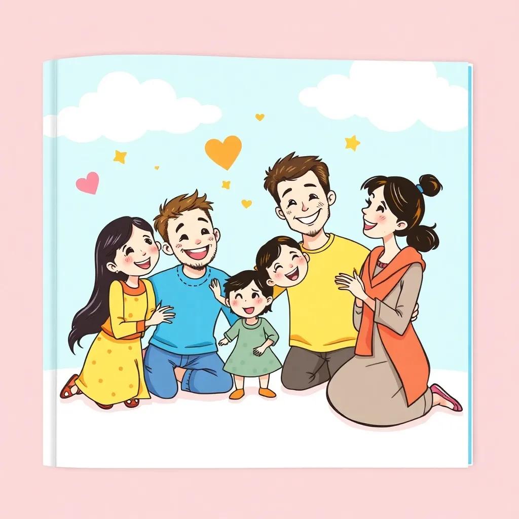 كعكة الشوكولاتة الشهية انقطعت، لطيفة وجمعة يستمتعان بها، joyous family moment, bright colors, high quality