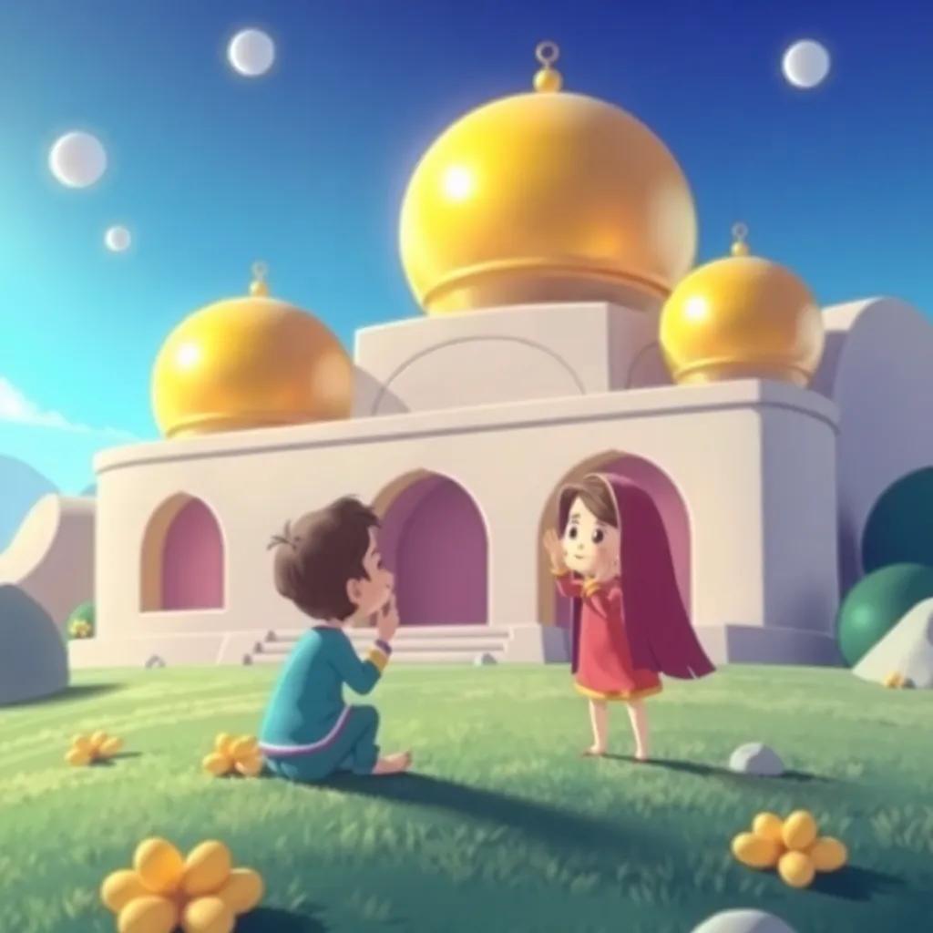 الأهل والأصدقاء يصلون إلى الحديقة، يحملون الهدايا والألعاب، الأطفال يلعبون معًا، واستعدادات عيد الميلاد حولهم، ألوان زاهية، رسم قصصي، جو مبهج، جودة عالية
