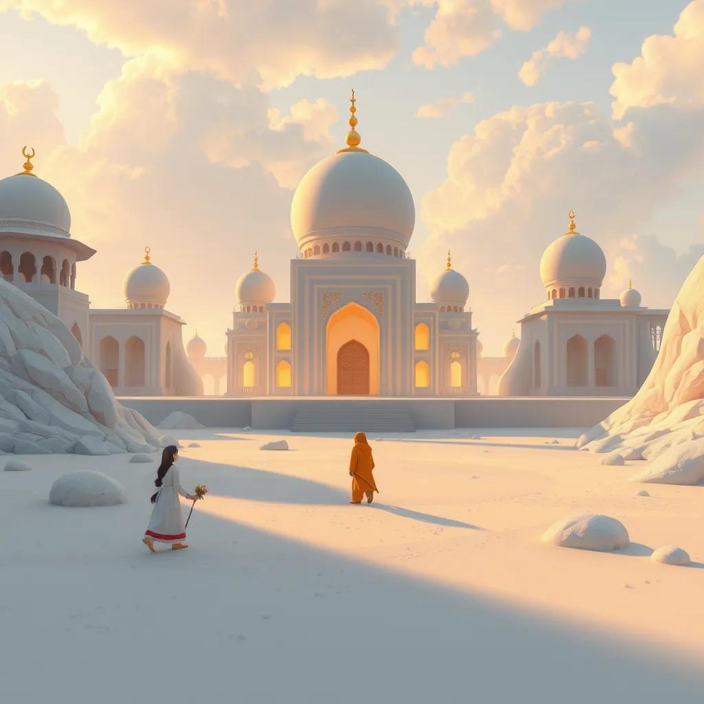 أصدقاء علي، يجلسون معًا في الحديقة، يذكرون الله بابتسامات ونشاط، أشجار خضراء من حولهم، وسماء زرقاء صافية، مشهد مفعم بالحياة والفرح
