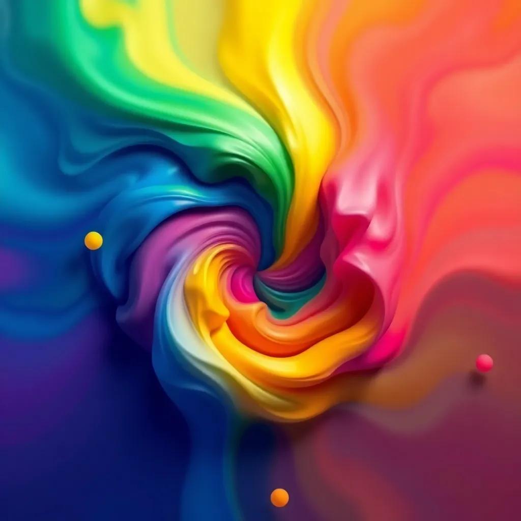 A vibrant image showing the essence of collaboration among colors, blending together, forming new shades and creating a masterpiece, vivid and colorful, high quality