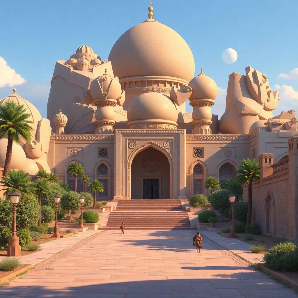 الأميرة مع قرويين يحتفلون بعد الانتصار، أجواء مبهجة، في مشهد يعبّر عن الفرح والنجاح، تفاصيل نابضة بالحياة، جميعهم يحملون رايات ملونة 