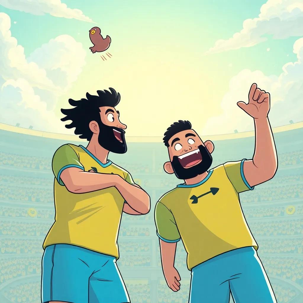 ياسر، وهو قزم سحري، يقف مع يديه مرفوعتين، حوله أشكال سحرية تتلألأ، مع ألوان سحرية متوهجة، منظر خيالي، تفاصيل دقيقة
