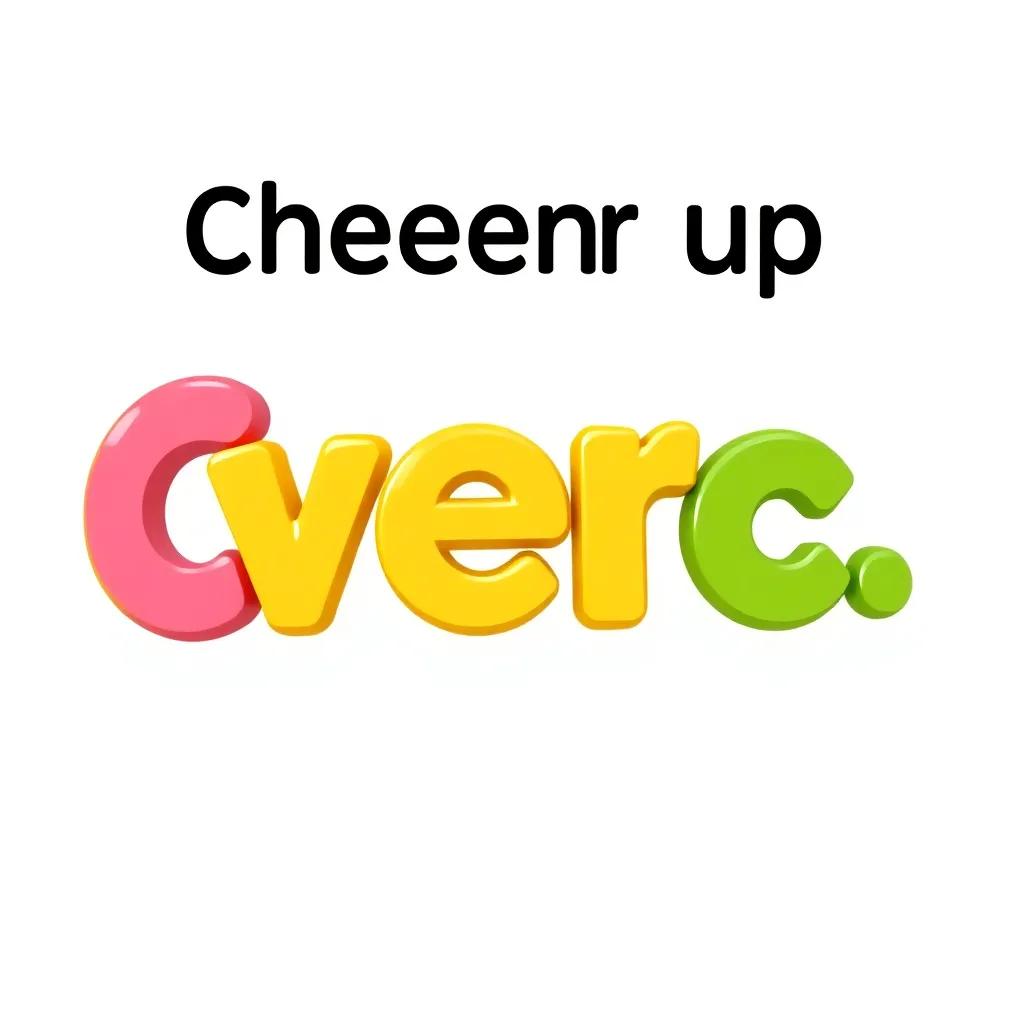 The noun phrase cheering up the verb phrase, with bright colors surrounding them to convey encouragement, friendly expression, uplifting illustration