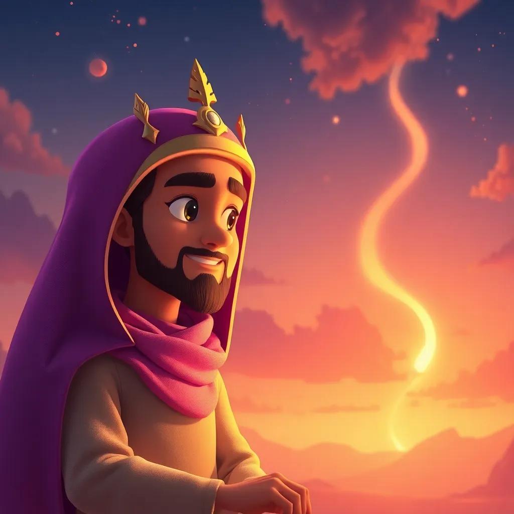 علي، طفل صغير ذو بشرة سمراء وشعر مموج، يجلس على الكرسي أثناء قص شعره، سعيد يقص شعره بابتسامة، صالون مليء بالألوان، مشهد مليء بالبهجة، صورة عالية الجودة