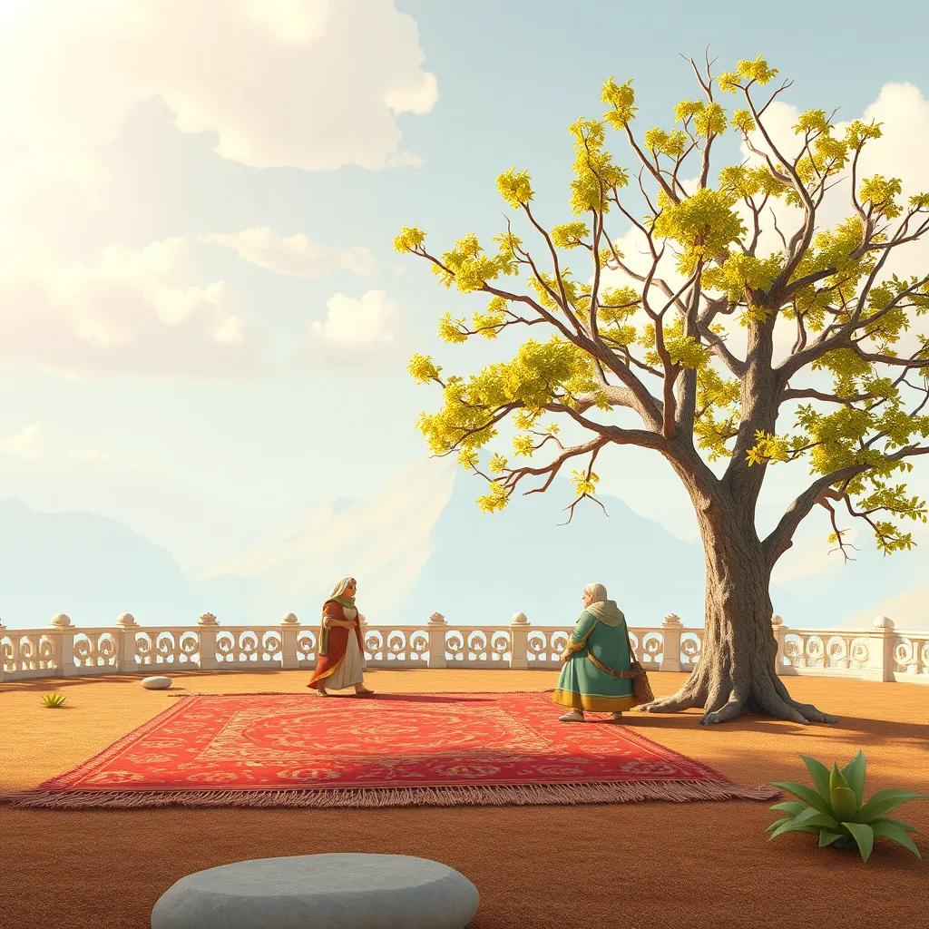 علي، ولد عربي صغير، ذو شعر بني وعيون زرقاء، يرتدي قميصاً أزرق بنقوش بيضاء، يقف مع أصدقائه مبتسمين، في حديقة يحيط بها الزهور، تظهر أجواء مليئة بالسعادة، جودة عالية، فن رقمي