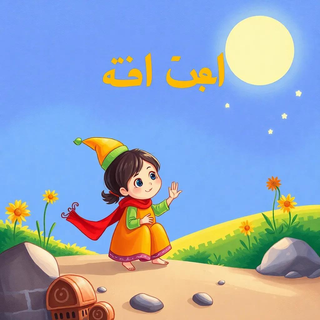 ليلى، فتاة عربية صغيرة، تلعب الرياضة مع أصدقائها، في ساحة المدرسة، حيث يركضون معًا، وجوههم مليئة بالسعادة، لوحة فنية رقمية، مشهد حيوي، ألوان ساطعة، عالية الجودة