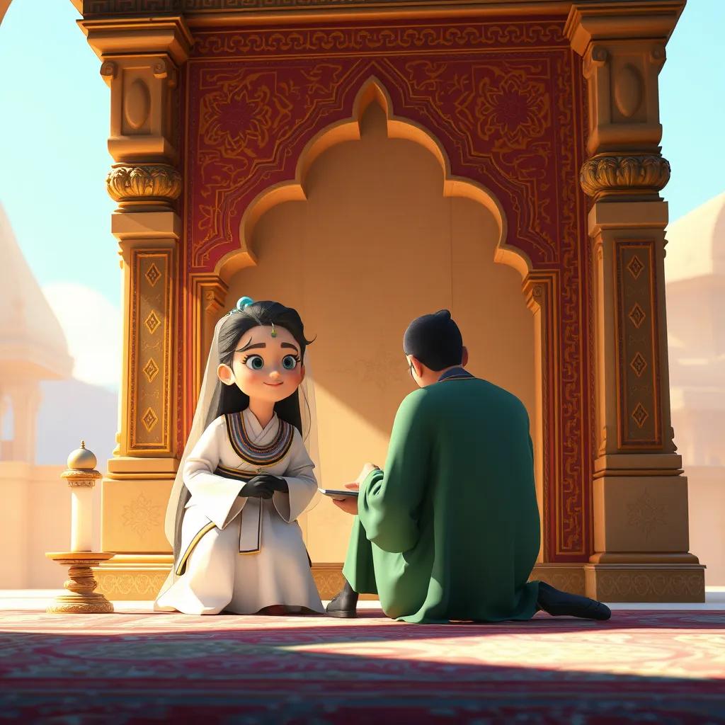 أحمد وأصدقائه، أطفال عرب في نفس العمر، يلعبون معًا في الحديقة، يبحثون عن كلمات جديدة، محاطين بالنباتات والأشجار، ألوان زاهية، منظر بعيد، جودة عالية