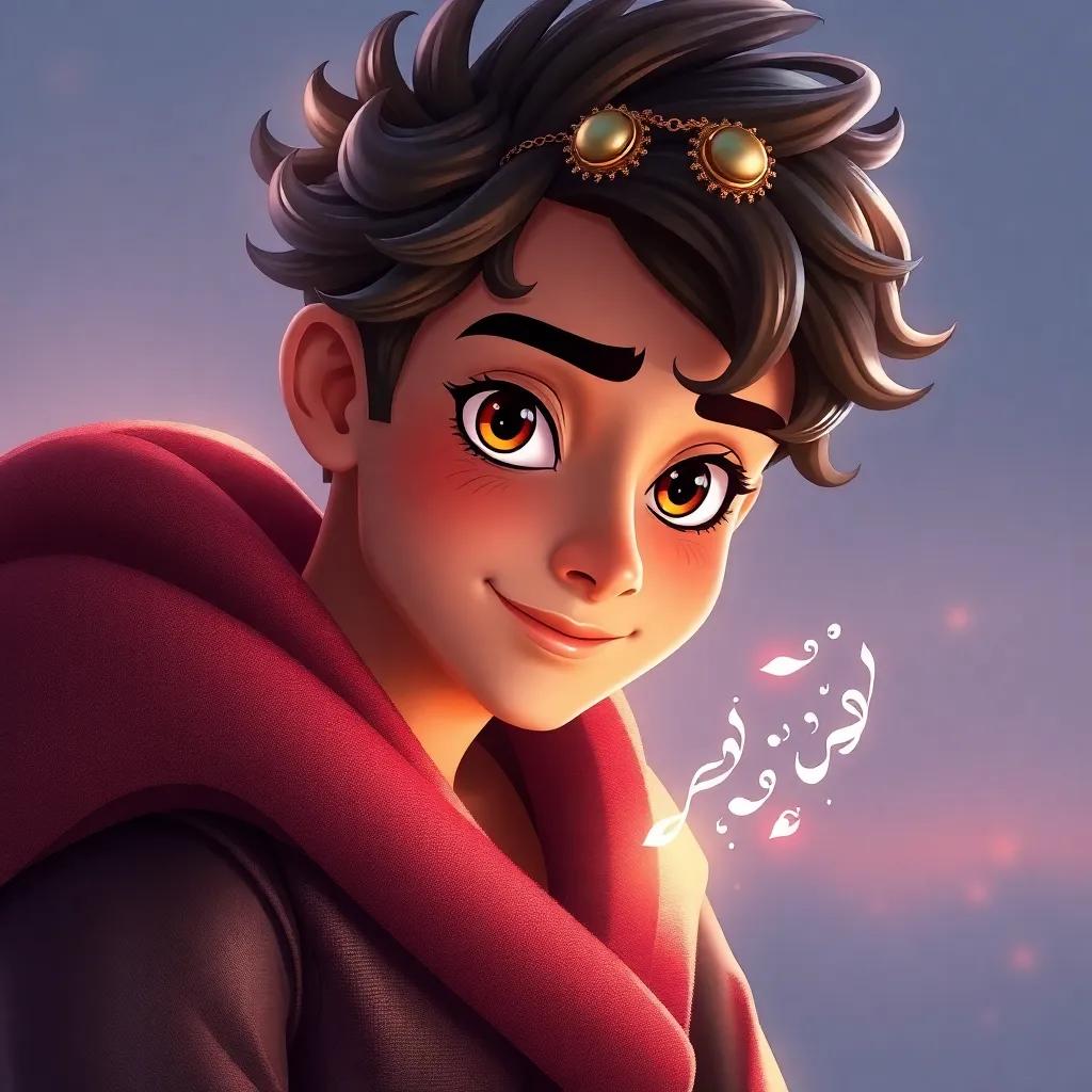 كهف مظلم، الأصدقاء ينظرون بحذر إلى داخله، صخور تتلألأ كأنها نجوم، جو غامض، رسم توضيحي، ألوان داكنة مع نقاط ضوء، من منظور أمامي