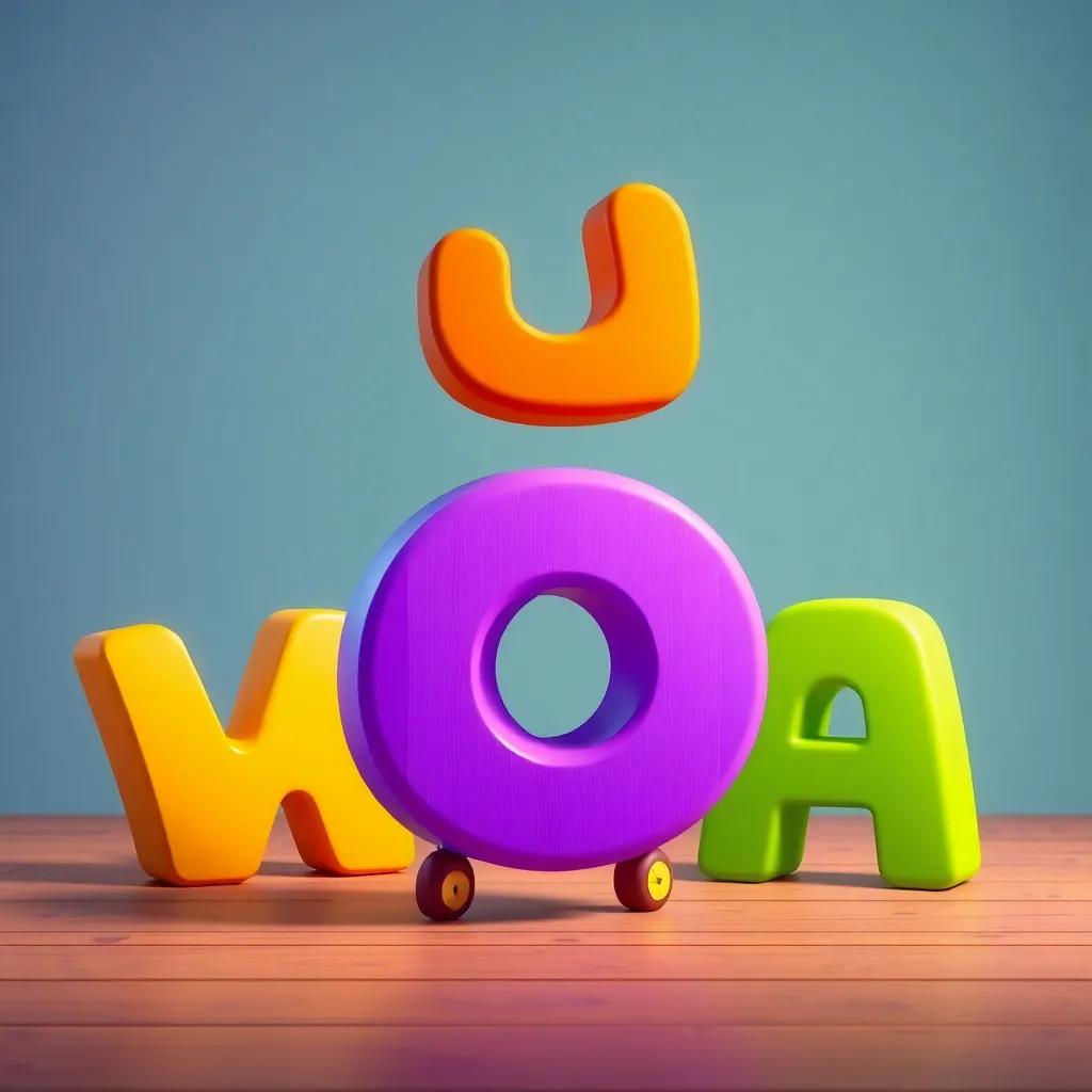 The letter 'ف' standing proudly among other letters, as children learn about them, showcasing the magical journey of letters, educational, bright colors, engaging atmosphere