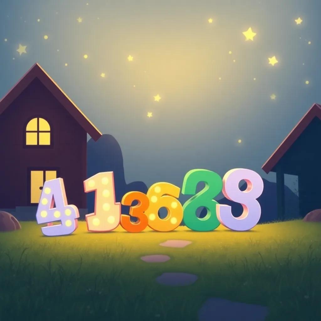 A cheerful farewell scene with the numbers returning home happily, stars twinkling in the sky, a heartwarming ending, digital art, bright and friendly, high quality