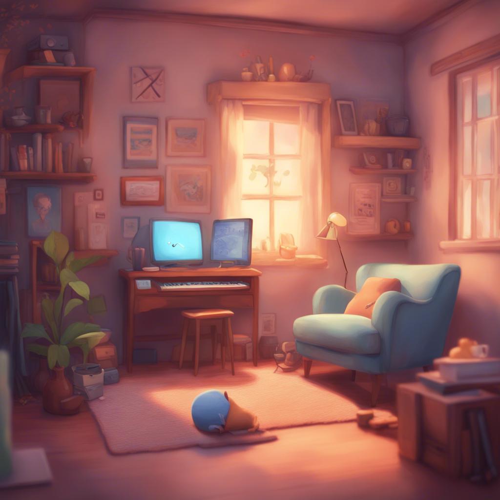Shift key taking a small break while other keys look up to it, cozy atmosphere, with soft colors and warmth, friendly interaction