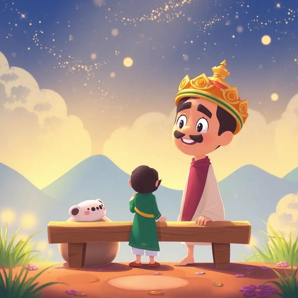 نجم سحري يتألق في السماء، يضيء سحاباً رقيقاً، ليلى تنظر إليه بعينيها اللامعتين، شعور بالدهشة والفرح، illustration, enchanting, high quality