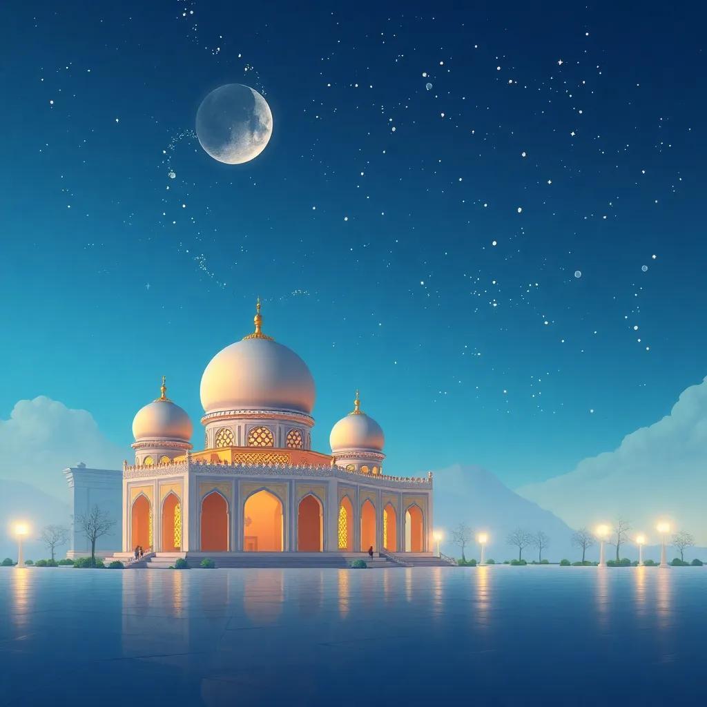 جدّة ريم، امرأة مسنّة، ترتدي عباية تقليدية، تجلس بجوار نعيم، تشير إلى شجرة زيتون في الفناء، الجو دافئ ومشمس، أسلوب توضيحي، تفاصيل جذابة