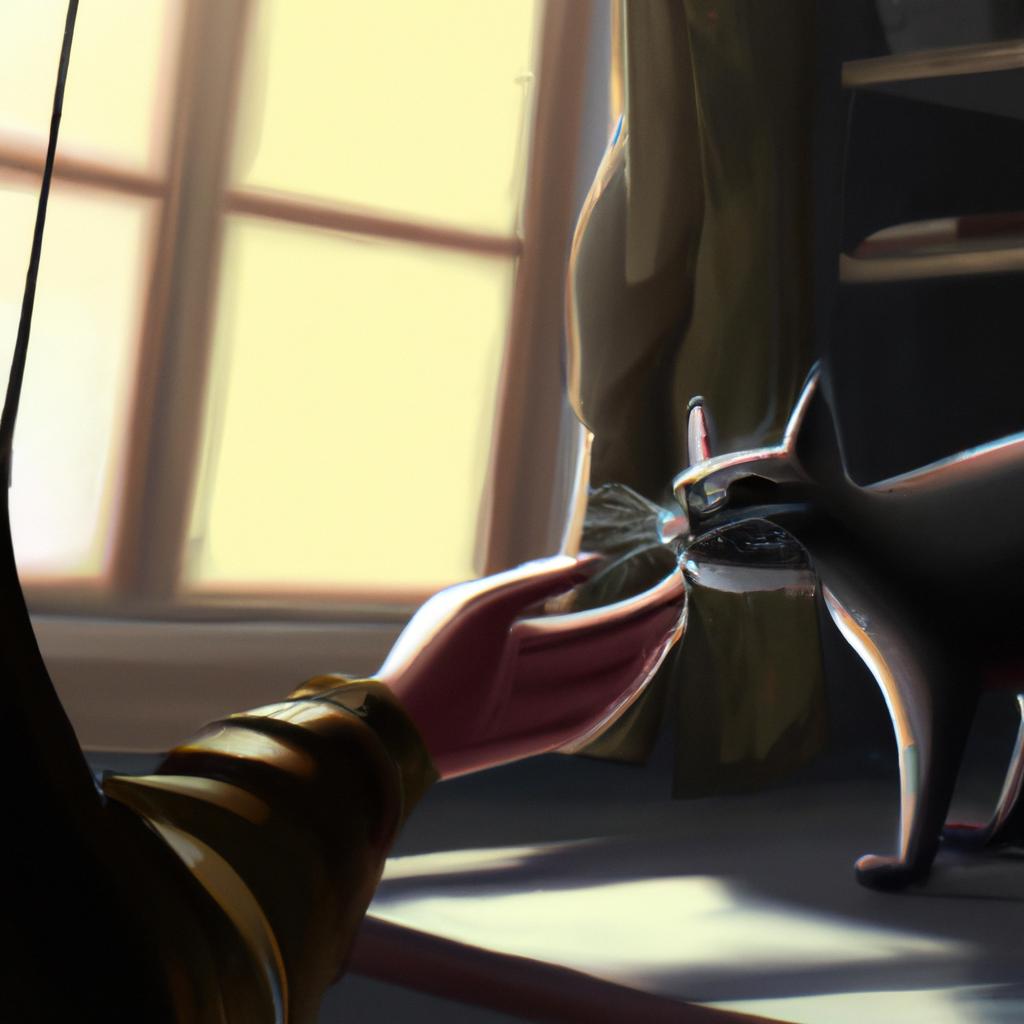 A friendly cat named Milo giving a warm greeting to its owner in the morning.