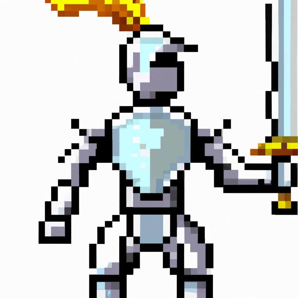 A knight in shining armor with a mighty sword, known for courage and honor.