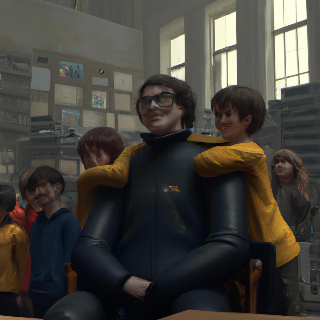 A happy student surrounded by a supportive family, cheering and hugging him.