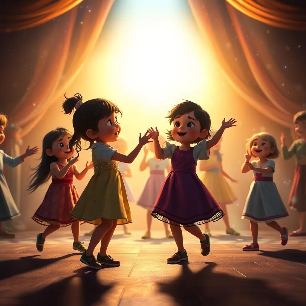Uma imagem final com as crianças dançando e se divertindo, agradecendo ao boi mágico, com fogueira iluminando a cena, digital art, cheia de alegria e celebração, alta qualidade