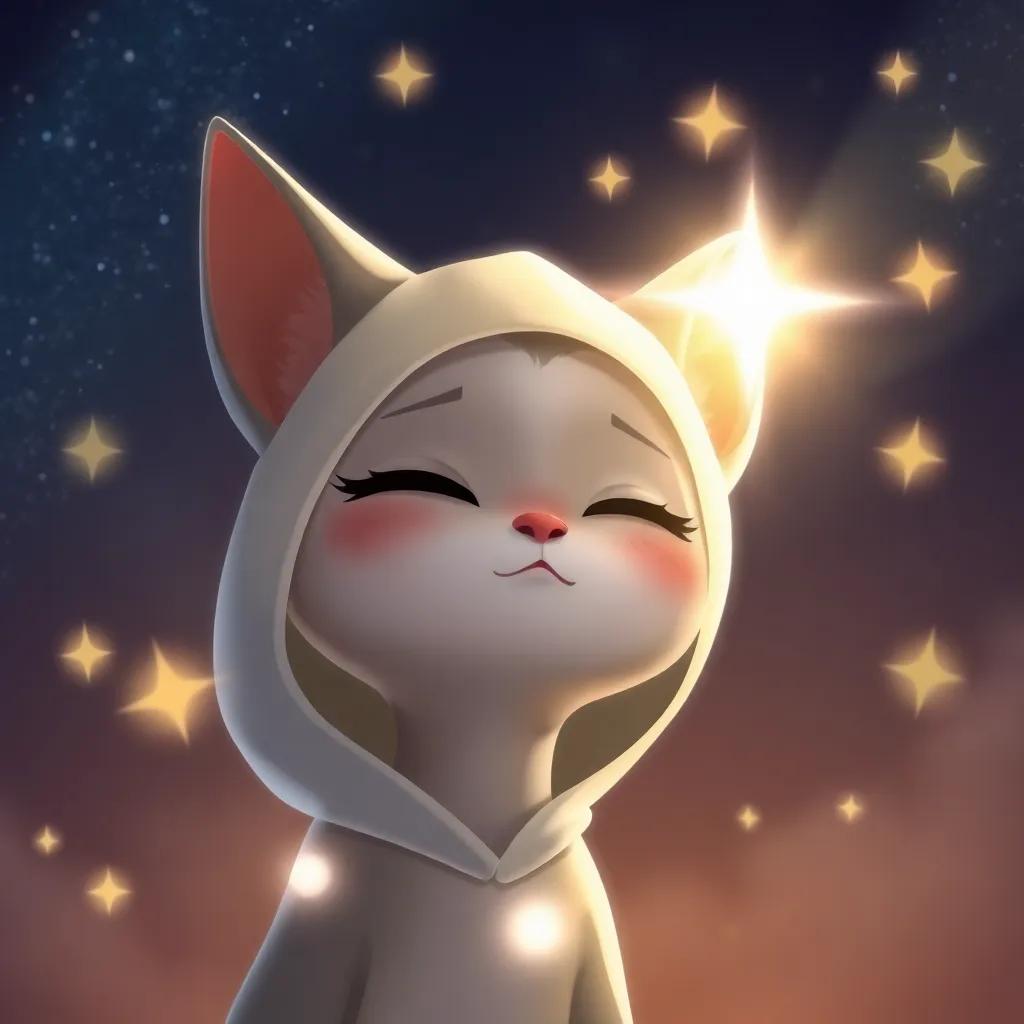 Tula con los ojos cerrados, imaginando que brilla como una estrella en el cielo, su caparazón iluminado por la luz del sol, proyección de estrellas alrededor, ilustración inspiradora, mágica, enfoque en el brillo, colores cálidos