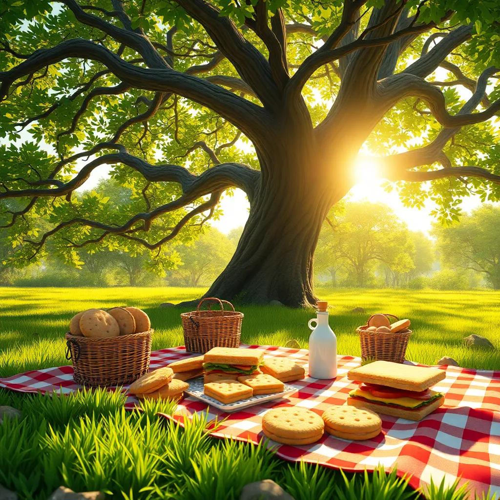 Rachel, a brave girl with curly brown hair and a bright red dress, gathered her friends who are all smiling, holding shovels and seeds in a sunny park, detailed illustration, vibrant, friendly, joyful