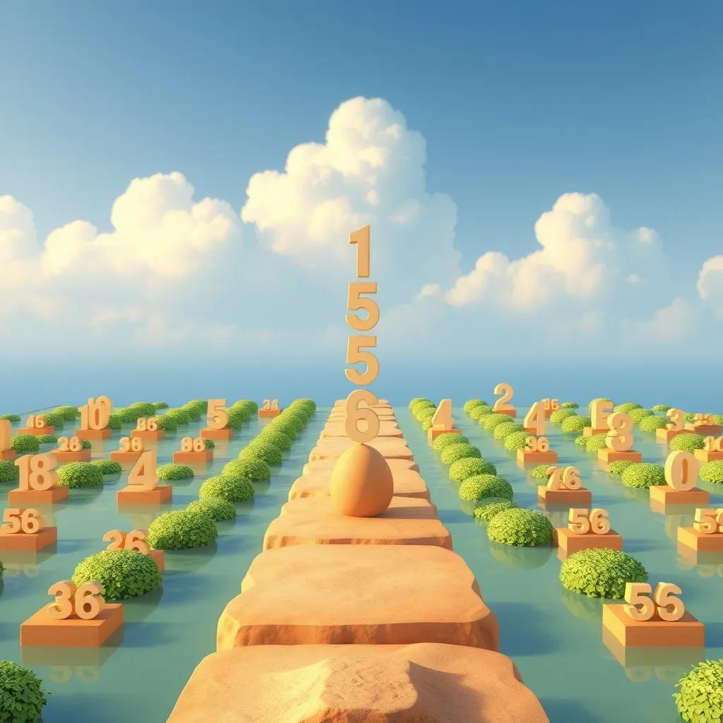 Image of A balanced island where numbers stand still in beautiful rows, representing constant functions, soft colors, friendly illustration, neat and organized