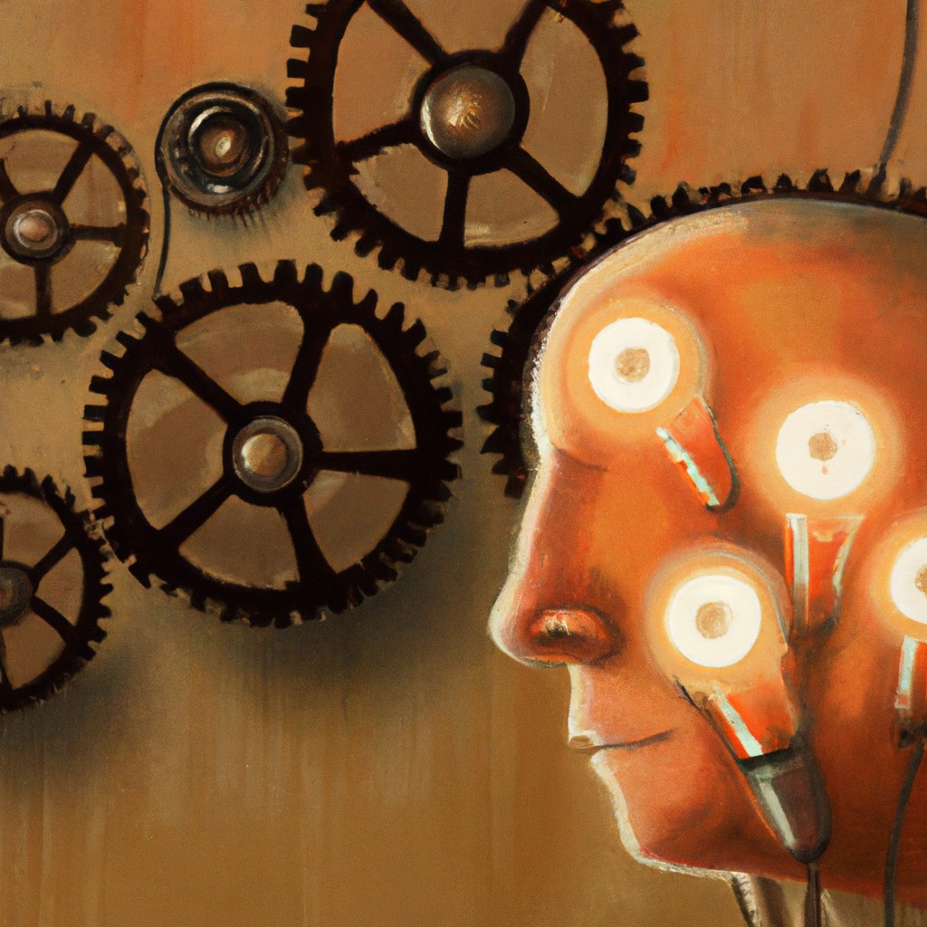 Image of A smart and sharp mind, depicted as gears and lightbulbs.