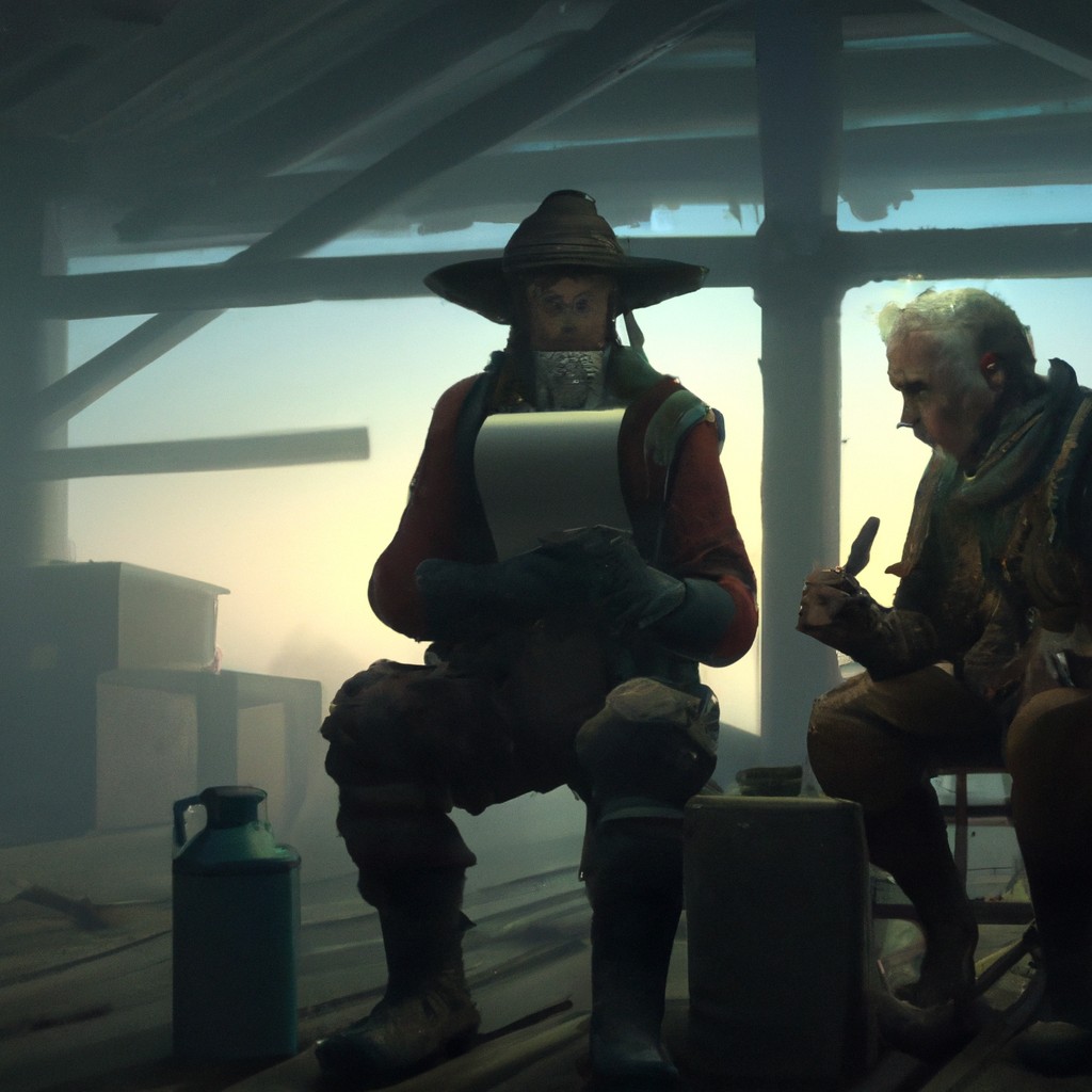 Image of A wise old traveler sharing a valuable lesson with the person.