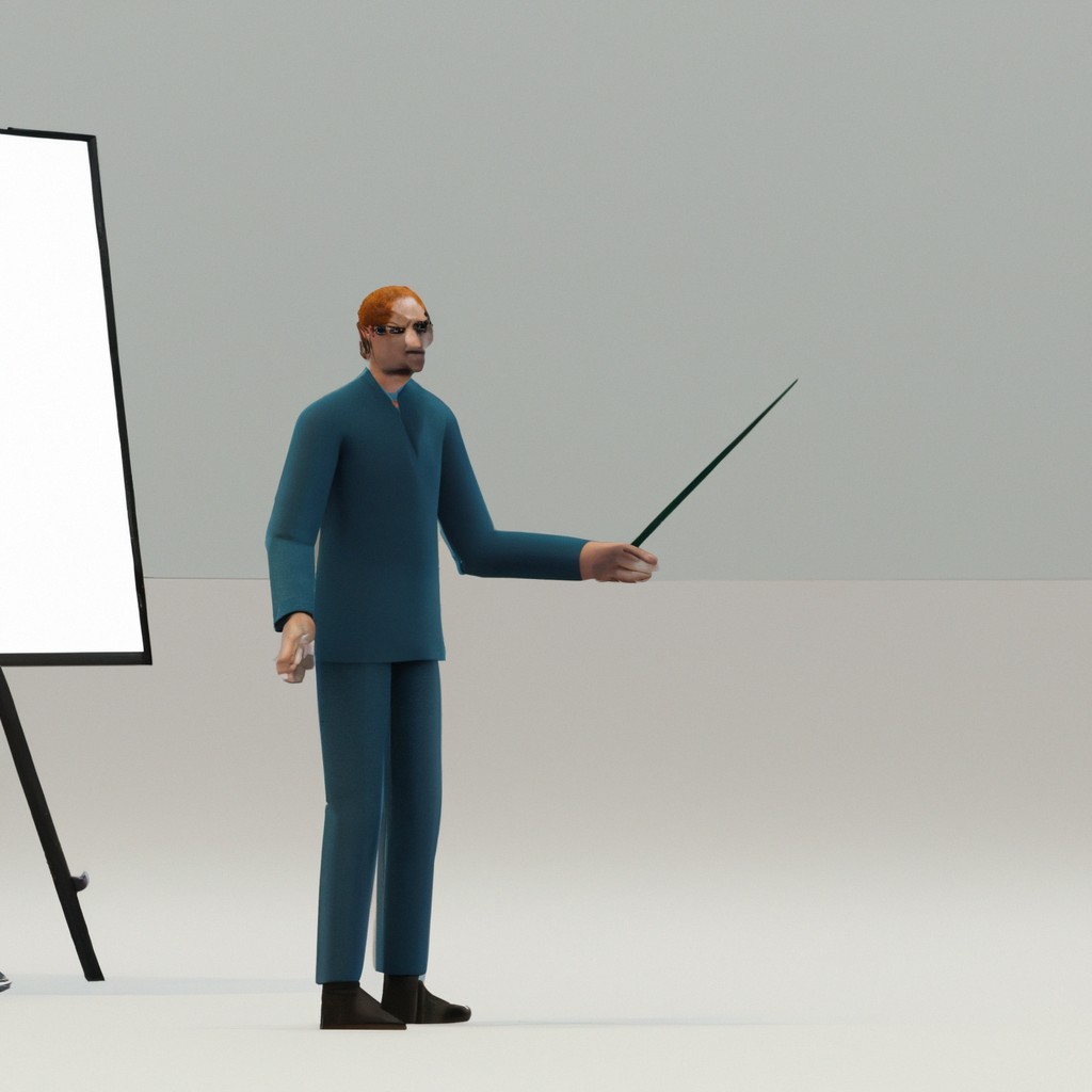 Image of A man standing in front of a whiteboard, explaining complex concepts to an attentive audience