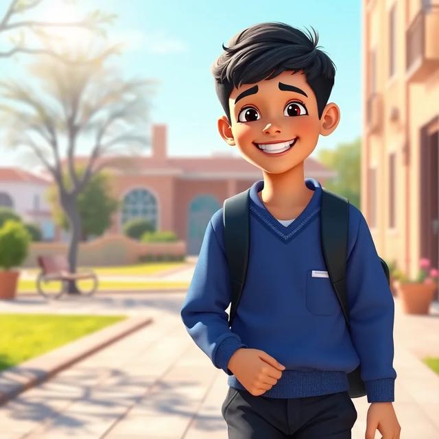 غلاف الكتاب القصة بعنوان: أحمد في المدرسة