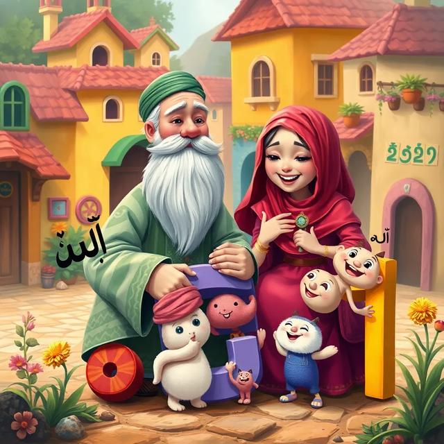غلاف الكتاب القصة بعنوان: أسرة الحروف و الهمزة السعيدة
