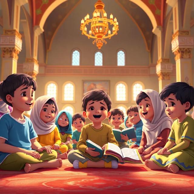 غلاف الكتاب القصة بعنوان: أصدقاء القرآن في المسجد