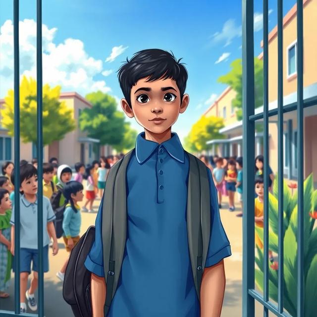 غلاف الكتاب القصة بعنوان: أول يوم في المدرسة