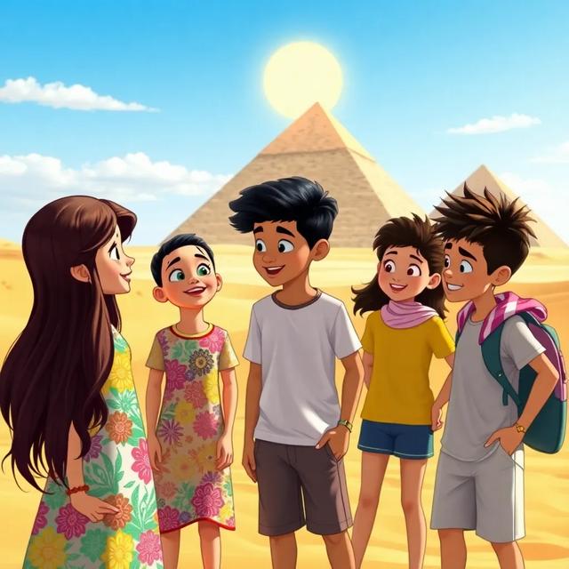 غلاف الكتاب القصة بعنوان: استكشاف أصدقاء الأهرامات