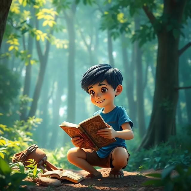 غلاف الكتاب القصة بعنوان: الأسطورة القديمة: طفل يعثر على كتاب يحتوي على أساطير قديمة