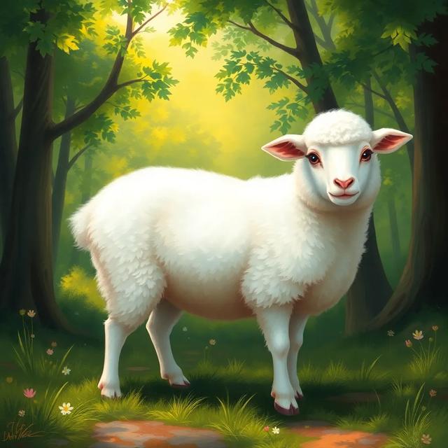 غلاف الكتاب القصة بعنوان: الغنمة البيضاء والسوداء