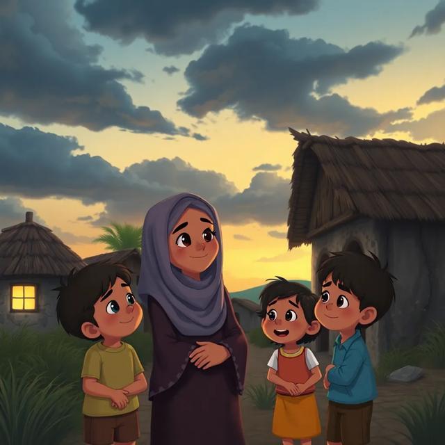 غلاف الكتاب القصة بعنوان: الغول وأولاد أمّ علي