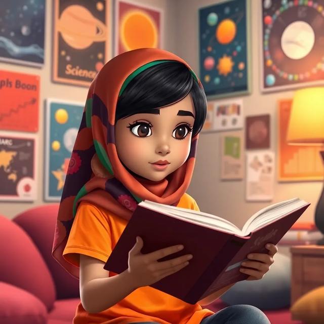 غلاف الكتاب القصة بعنوان: الفتاة والعلم