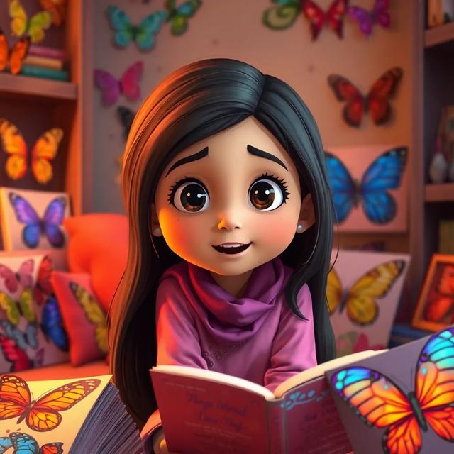 غلاف الكتاب القصة بعنوان: الفراشة العجيبة
